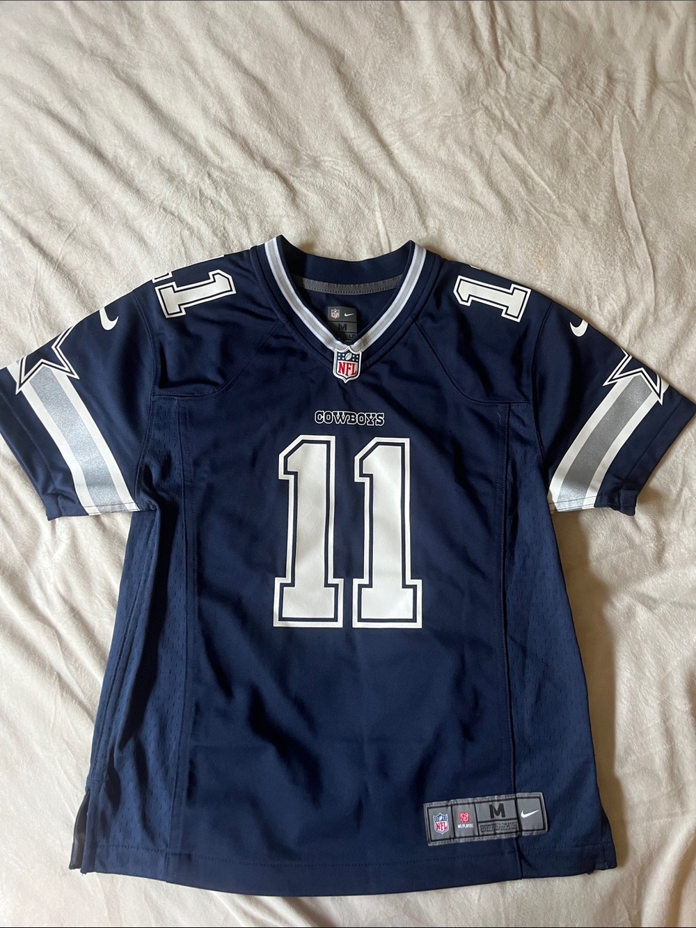 Nike Kids Navy and White Football Jersey #11 Parsons